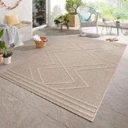 Tenedo Indoor & Outdoor Beige vloerkleed - Geruit - 120 X 170 CM