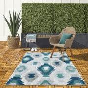Lilah Indoor & Outdoor Blauw vloerkleed - Boho - 140 X 200 CM