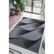 Jaden Modern Zwart / Grijs vloerkleed - Laagpolig - 200 X 290 CM