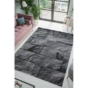 Jaden Modern Zwart vloerkleed - Laagpolig - 160 X 230 CM