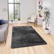 Wenen vloerkleed - Recycled 5Cm Poolhoogte Hoogpolig Effen - Antraciet...