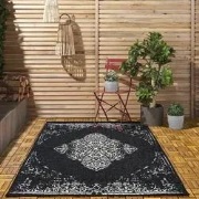 Rio Buitenkleed Indoor & Outdoor Zwart - 240 X 340 CM