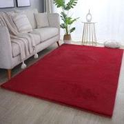 Teresa Hoogpolig Fluffy Rood vloerkleed - - 240 X 340 CM