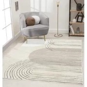 Eyoa vloerkleed - Modern - Bruin / Beige - 160 X 230 CM