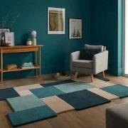 Abstract vloerkleed - Stracto Collage - Organische Vorm Modern - Petro...