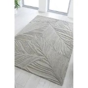 Modern Wollen vloerkleed - Lino Leaf Grijs - 120 X 170 CM