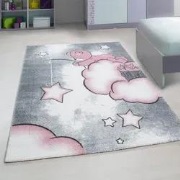 Kids Kinderkamer Beer Roze vloerkleed - - 160 X 230 CM