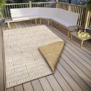 Binnen- En Buitenkleed Omkeerbaar - Pangli Japandi Geel - 200 X 290 CM