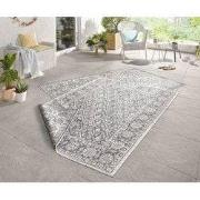 Binnen & Buiten vloerkleed - Curacao Grijs/Crème Omkeerbaar - 80 X 250...