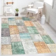 Patchwork vloerkleed - Burano Vintage Multi/Groen/Oranje - 120 X 170 C...
