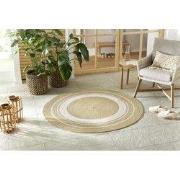 Rond Binnen- En Buitenkleed - Trenzado Beige/Crème - Ø 200 CM