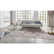 Vintage vloerkleed - Oriental Anthea Lichtblauw/Rood - 80 X 150 CM