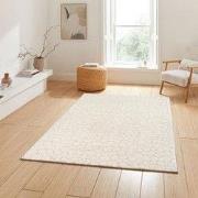 Laagpolig Vloerkleed Theora - Japandi bubbelpatroon - creme - 200 X 28...