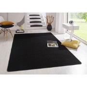 Uni Laagpolig Effen Vloerkleed - Fancy - Zwart - 133x195 cm