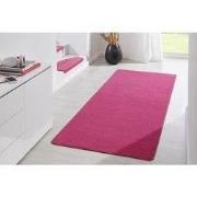 Loper Uni Laagpolig Effen Vloerkleed - Fancy - Roze / Pink - 80x200 cm
