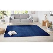 Laagpolig Effen Uni Vloerkleed - Nasty - Donkerblauw - 160x240 cm