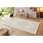 Laagpolig Vintage vloerkleed - Tilos - Binnen en buitenkleed - Beige -...