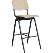 LABEL51 Barkruk Solid - Naturel - Hout - Hoog