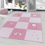 Kindervloerkleed - Prinses - Roze - 80x120 cm