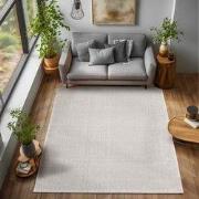 Laagpolig vloerkleed - Gevlochten - Handgeweven Look - Creme - 80x150 ...