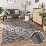 Laagpolig Modern Vloerkleed Utrilia - Antraciet - 200x280 cm