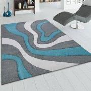 Laagpolig Vloerkleed - Diamesa - Modern - Turquoise / Blauw - 80x150 c...