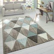 Laagpolig Vloerkleed Lareva - Geometrisch Design - Beige - 120x170 cm