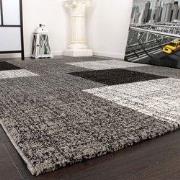 Laagpolig Modern Vloerkleed Modilia - Geblokt - Grijs - 140x200 cm