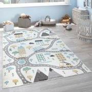 Kinderkamer Vloerkleed - Ninaro - Stad - Creme - 80x150 cm