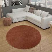 Laagpolig Effen Uni Vloerkleed Porera - Koper - 80x150 cm
