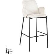 LABEL51 Barkruk Joni - Creme - Elegance - Hoog