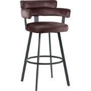 LABEL51 Barkruk Bardio - Taupe - Fluweel - Hoog