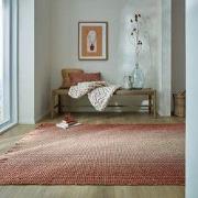 Laagpolig Jute Vloerkleed - Ombre - Rood - 200x290 cm