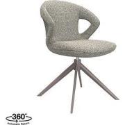 LABEL51 Eetkamerstoel Zurich - Truffel grijs - Boucle - Bronze Frame