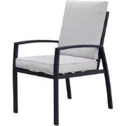 Vasano dining fauteuil - carbon black - desert sand