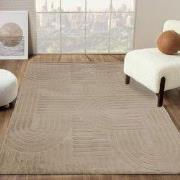 Japandi vloerkleed – Eve Taupe - 115x160 cm