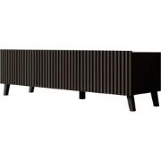 Meubella - TV-Meubel Pepinos 2 - Mat zwart - 150 cm