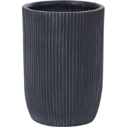 EANTIO - Bloempot - 25 x 25 x 38 cm - Zwart - Kleivezels