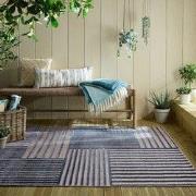 Buitenkleed Vigo Blocks - Voor binnen &amp; buiten - Blauw - 160x230 c...