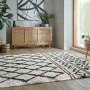Hoogpolig Vloerkleed Souq lines - Ivory - 200x290 cm
