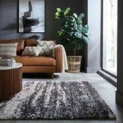 Hoogpolig Vloerkleed Dune Ombre - Grijs - 120x170 cm