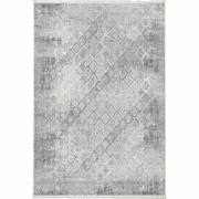 Vloerkleed rechthoekig grijs met beige en grijze motieven - VERONA