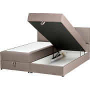 BARONET - Boxspringbed - Taupe - 160 x 200 cm - Stof