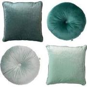 Dutch Decor KUSSENSET - 4-delig - Velvet Shapes - 45x45 cm en Ø40 cm -...