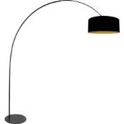 Anne Lighting - vloerlamp - Curve - zwart - metaal - booglamp - E27 - ...