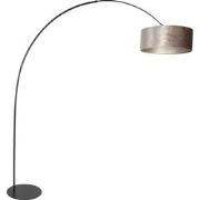Anne Lighting - vloerlamp - Curve - zilver zwart - metaal - booglamp -...