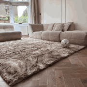 Hoogpolig vloerkleed Odelia bruin/taupe - Interieur05 Bruin; Taupe - P...