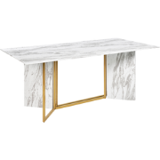 CALCIO - Eettafel - Marmerlook/Goud - MDF