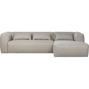 WOOOD Bean Hoekbank Incl. Kussens Rechts - Melange - Grijs - 73x305x96