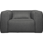 WOOOD Bean Fauteuil Incl. Kussen - Stof - Middengrijs - 74x146x98